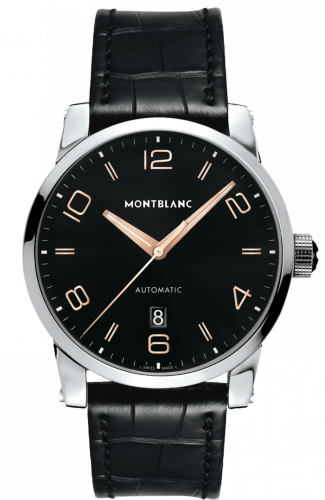 Montblanc TimeWalker Date Automatic 42 Black Red Gold Numerals