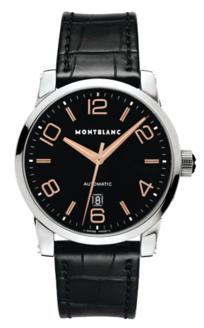 Montblanc TimeWalker Date Automatic 4810 42 Black Red Gold Numerals