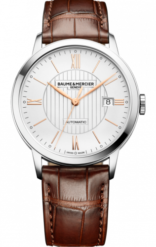 Baume & Mercier Classima Automatic 40 Stainless Steel Silver Alligator
