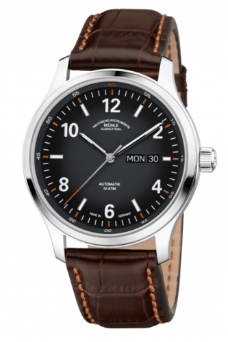 Mühle Glashütte Lunova TagDatum Black Strap