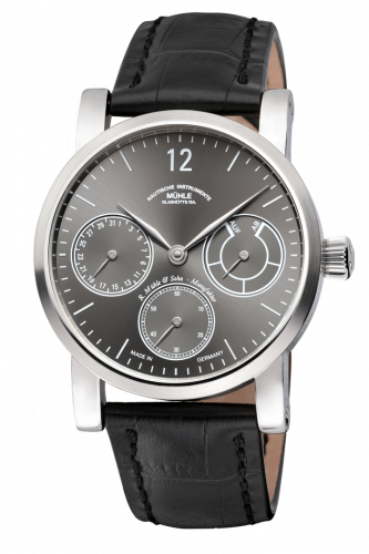 Mühle Glashütte Robert Mühle Zeigerdatum Anthracite Strap