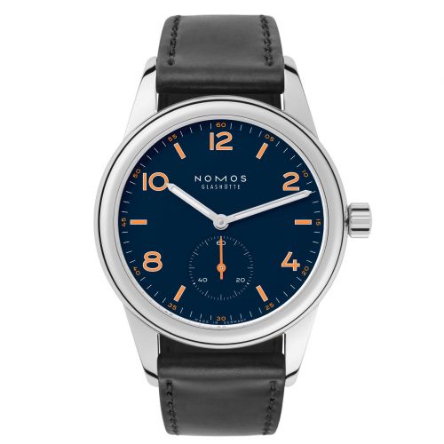 Nomos Glashütte Club 36 Ace Jewelers Blue Open Case Back