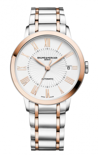 Baume & Mercier Classima 36.5 Automatic Stainless Steel Red Gold White Bracelet