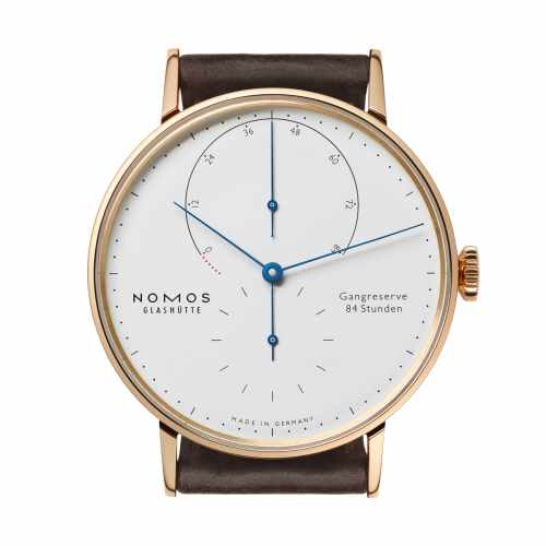 Nomos Glashütte Lambda 39 Roségold Blue Hands