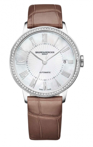 Baume & Mercier Classima 36.5 Automatic Stainless Steel Diamond MOP Alligator