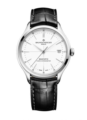 Baume & Mercier Clifton Baumatic Stainless Steel White Strap COSC