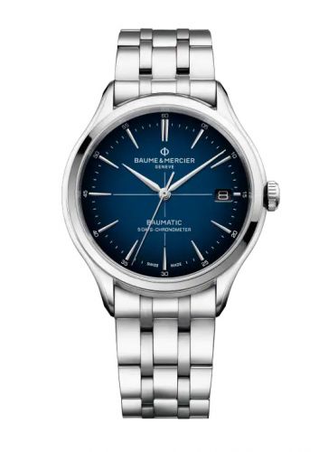 Baume & Mercier Clifton Baumatic Stainless Steel Blue Bracelet COSC