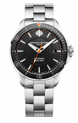 Baume & Mercier Clifton Club Stainless Steel Black Bracelet