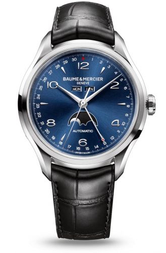 Baume & Mercier Clifton Complete Calendar Stainless Steel Blue Strap