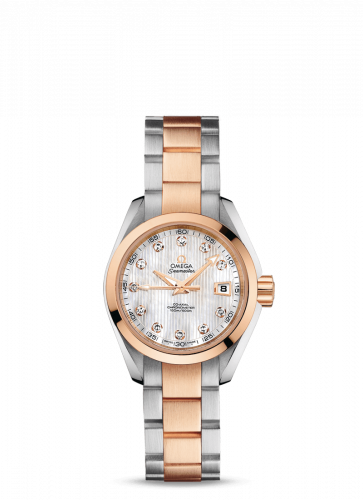 Omega Seamaster Aqua Terra 150M Co-Axial 30 Stainless Steel Red Gold MOP Bracelet