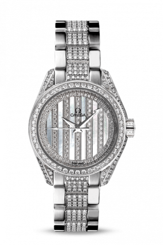 Omega Seamaster Aqua Terra 150M Co-Axial 30 White Gold Diamond MOP Bracelet