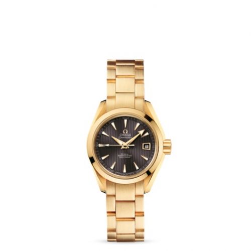 Omega Seamaster Aqua Terra 150M Co-Axial 30 Yellow Gold Grey Bracelet