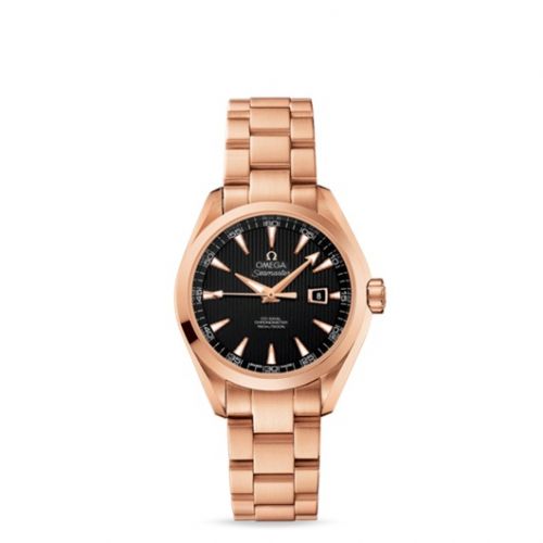 Omega Seamaster Aqua Terra 150M Co-Axial 34 Red Gold Black Bracelet