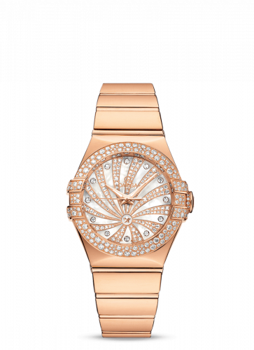 Omega Constellation Co-Axial 31 Red Gold Snow Diamond Supernova
