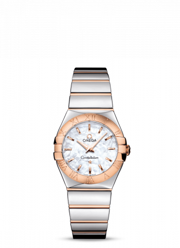 Omega Constellation Quartz 27 Polished Stainless Steel Red Gold MOP