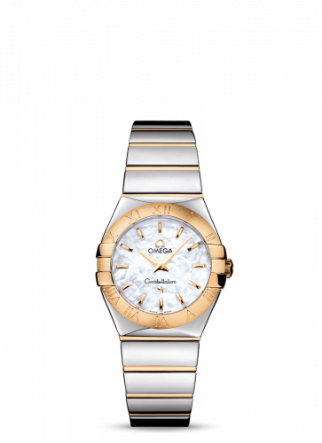 Omega Constellation Quartz 27 Polished Stainless Steel Yellow Gold MOP