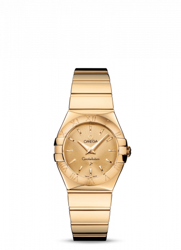 Omega Constellation Quartz 27 Polished Yellow Gold Champagne
