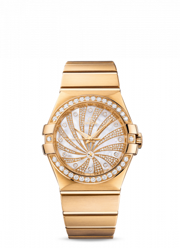 Omega Constellation Co-axial 35 Yellow Gold Diamond Diamond Supernova