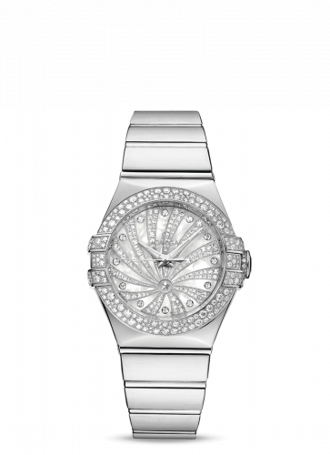 Omega Constellation Co-Axial 31 White Gold Snow Diamond Supernova