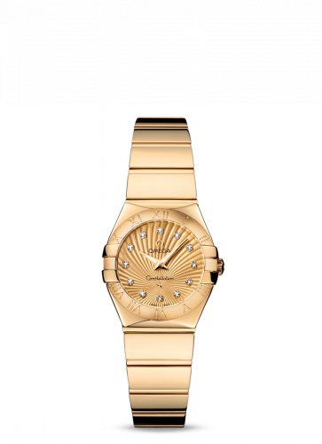 Omega Constellation Quartz 24 Polished Yellow Gold Champagne Supernova