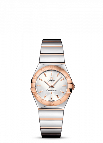 Omega Constellation Quartz 27 Polished Stainless Steel Red Gold Silver