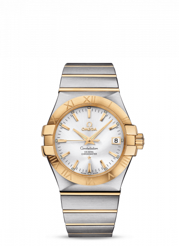 Omega Constellation Co-Axial 35 Stainless Steel Yellow Gold Silver