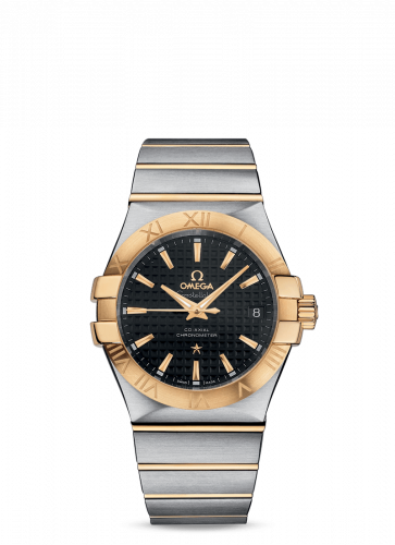 Omega Constellation Co-Axial 35 Stainless Steel Yellow Gold Black