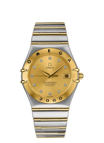 Omega Constellation 35.5 Automatic Chronometer Stainless Steel Yellow Gold Champagne