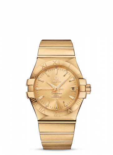 Omega Constellation Co-Axial 35 Yellow Gold Champagne