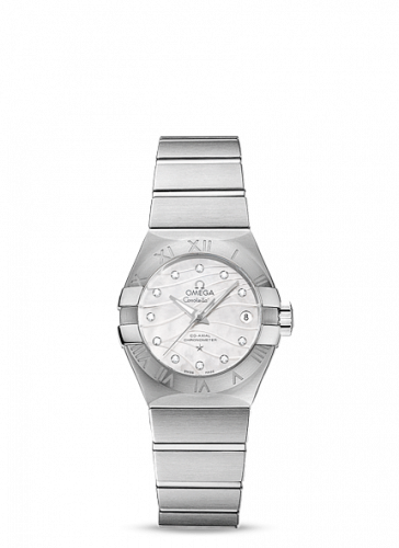 Omega Constellation Co-Axial 27 Brushed Stainless Steel Wavy MOP