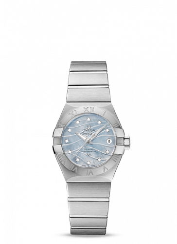 Omega Constellation Co-Axial 27 Brushed Stainless Steel Blue MOP