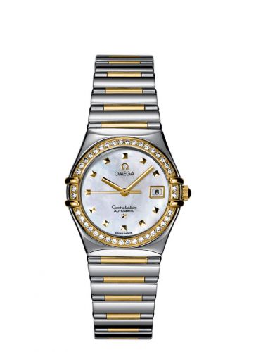Omega Constellation Automatic 27.5 My Choice Stainless Steel Yellow Gold Diamond MOP