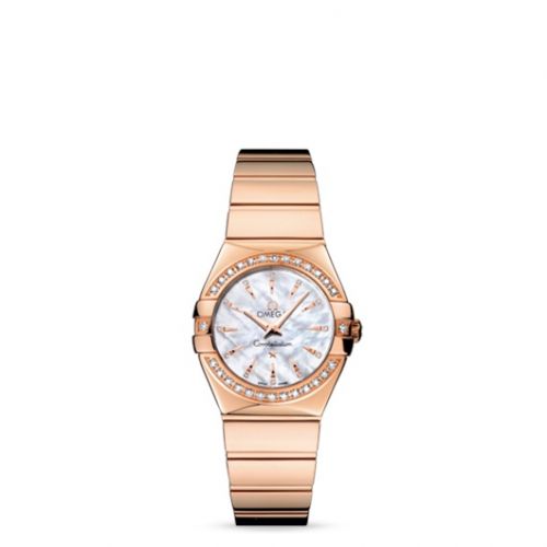 Omega Constellation Quartz 27 Polished Red Gold Diamond MOP