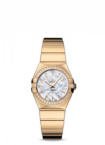 Omega Constellation Quartz 27 Polished Yellow Gold Diamond Silver