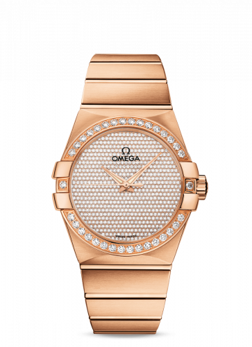 Omega Constellation Co-Axial 38 Red Gold Diamond Diamond