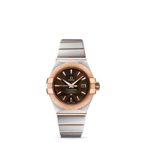 Omega Constellation Co-Axial 31 Stainless Steel Red Gold Brown