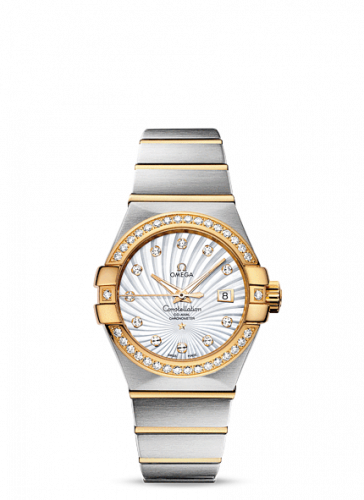 Omega Constellation Co-Axial 31 Stainless Steel Yellow Gold Diamond MOP Supernova