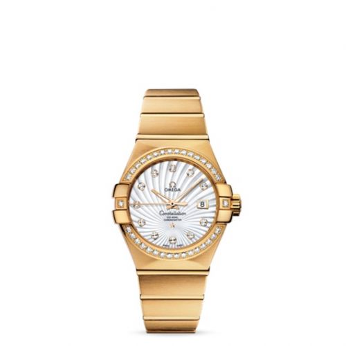 Omega Constellation Co-Axial 31 Yellow Gold Diamond MOP Supernova