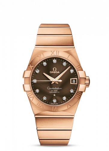Omega Constellation Co-Axial 38 Red Gold Brown