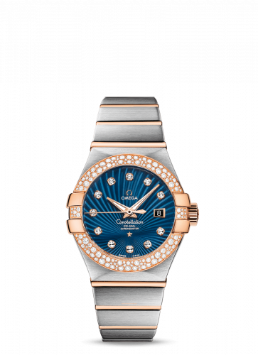 Omega Constellation Co-Axial 31 Stainless Steel Red Gold Snow Blue Supernova