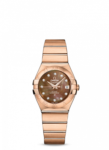 Omega Constellation Co-Axial 27 Brushed Red Gold Brown MOP