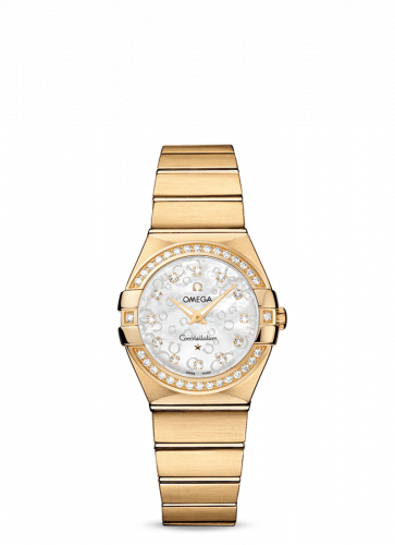 Omega Constellation Quartz 27 Brushed Yellow Gold MOP Omega