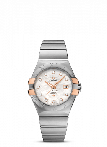 Omega Constellation Co-Axial 31 Stainless Steel Red Gold Claws MOP