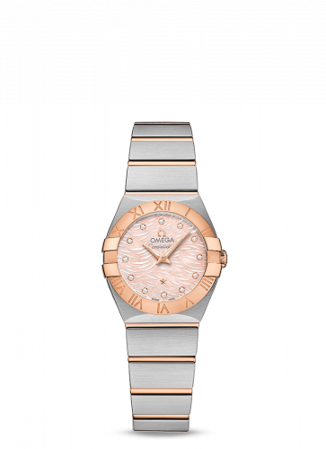 Omega Constellation Quartz 24 Stainless Steel Red Gold Pink MOP