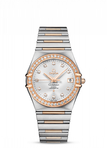 Omega Constellation Co-Axial 35.5 Red Gold Silver 160 Years