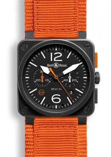 Bell & Ross BR 03 94 Carbon Orange Chronograph