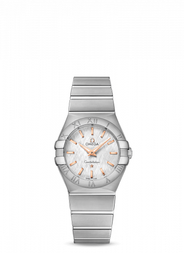 Omega Constellation Quartz 27 Polished Stainless Steel Silver Silk