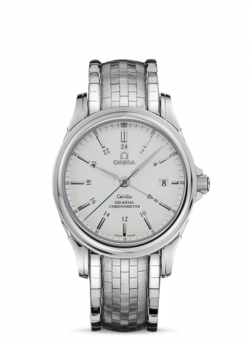 Omega De Ville Co-Axial 38.7 GMT Stainless Steel Silver Bracelet