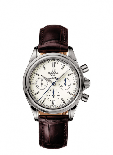 Omega De Ville Co-Axial 35 Chronograph Stainless Steel White