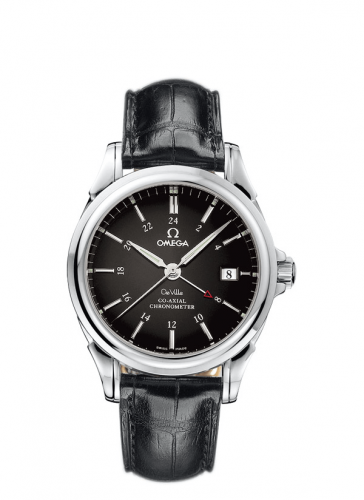 Omega De Ville Co-Axial 38.7 GMT Stainless Steel Black
